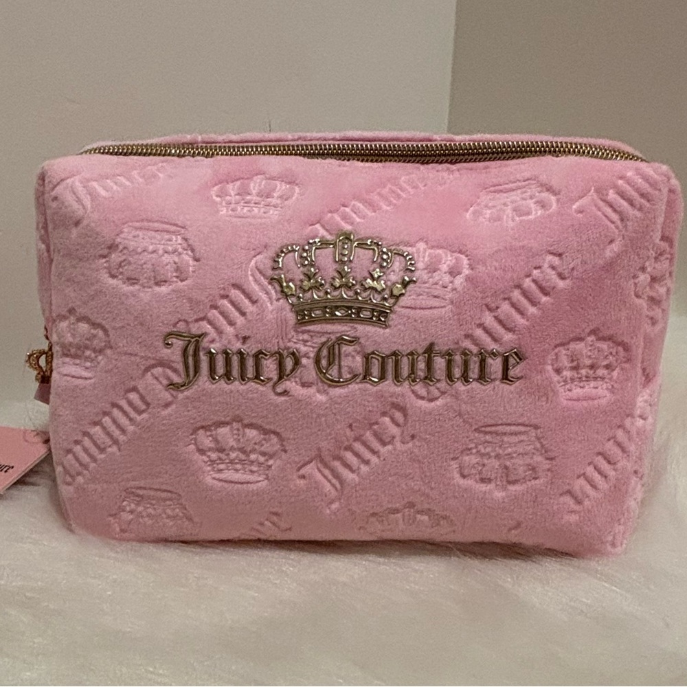 Juicy Couture Pink Velvet Cosmetic Bag